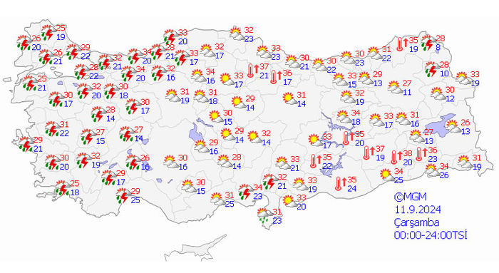 7 ilde sağanak alarmı: Öğleden sonra dikkat!