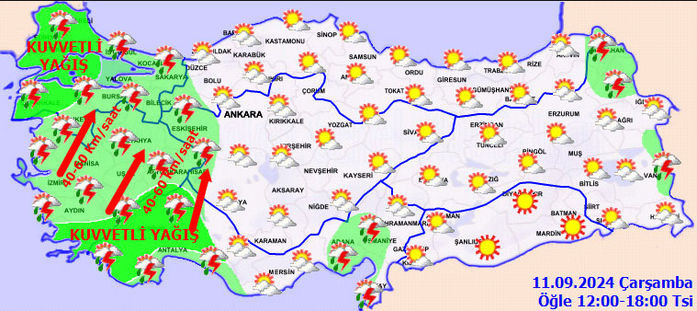 7 ilde sağanak alarmı: Öğleden sonra dikkat!