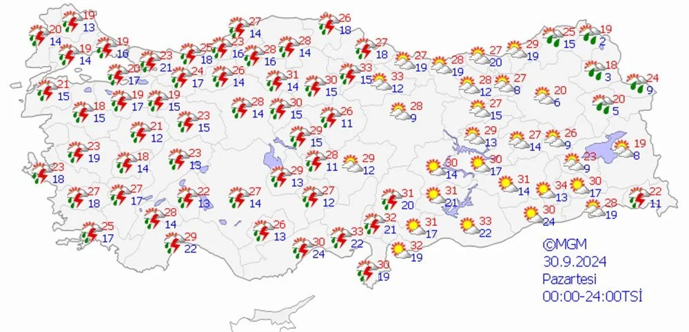 Hafta sonu yaz, yeni haftada kış!